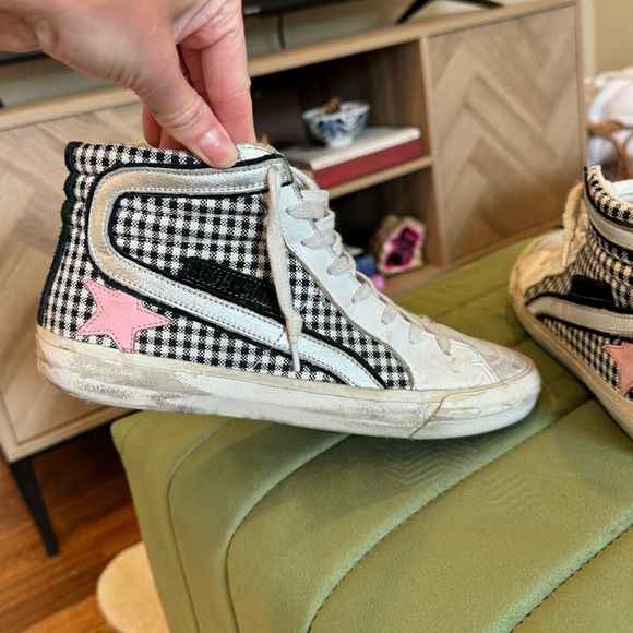 GOLDEN GOOSE SLIDE HIGH TOPS Gingham - Picture 9 of 9